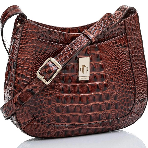 Brahmin Handbags - Women’s Bag BRAHMIN Melbourne Leather Pecan Johanna Brown Crossbody AUTHENTIC